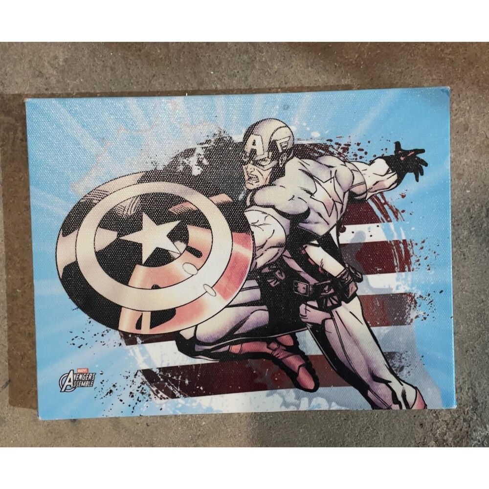 Marvel Captain America Canvas Wall Art. Avengers Assemble Kids Room Decor